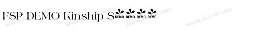 FSP DEMO Kinship S字体转换 FSP DEMO Kinship S字体转换